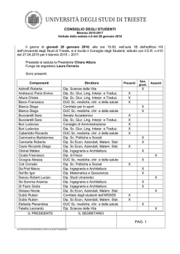 Verbale della seduta n.6 del 28 gennaio 2016 del Consiglio degli