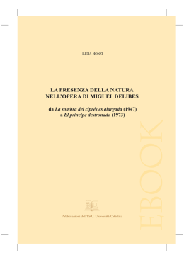 la presenza della natura nell`opera di miguel delibes