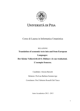 Corso di Laurea in Informatica Umanistica - The EE