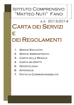 Carta servizi 2013_2014 - ICS "Matteo Nuti" Fano