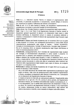 Votazioni per l`elezione di n. 2 rappresentanti degli studenti nel