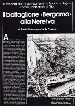 Il battaglione «Bergamo» alla Nerelvcr