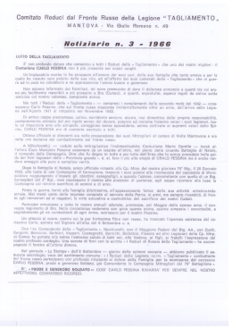 Notiziario 3 1966 - La Legione Tagliamento in Russia