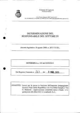 determinazione del - Comune di Capaccio