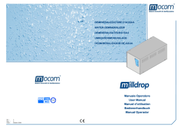 Manuale Operatore User Manual Manuel d`utilisation