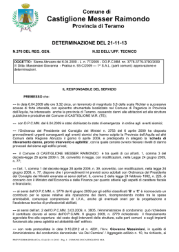 Castiglione Messer Raimondo - Amministrazione Trasparente