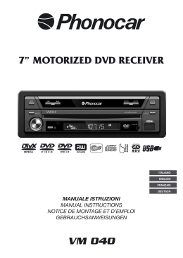 7” motorized dvd receiver vm 040