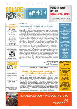14/04/2014 – Solare B2B Weekly N.14