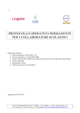 protocollo operativo collaboratori scolastici 2013-2014