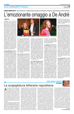 L`emozionante omaggio a De Andrè