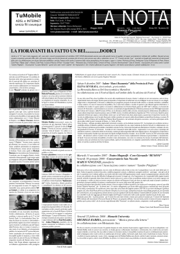 la nota 22 (scarica pdf) - Società dei concerti: Roberto Fioravanti