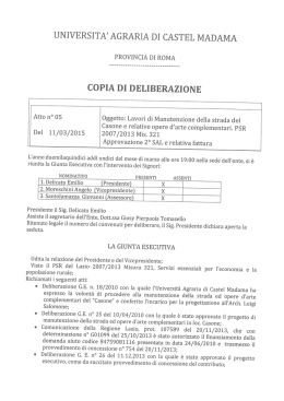 UNIVERSITA` AGRARIA DI CSTEL