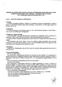 D.G.R. n.377 del 27 marzo 2012 - Disciplinare