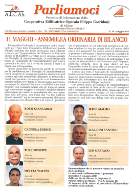 N. 28 maggio 2011 - Cooperativa Edificatrice Filippo Corridoni