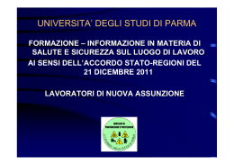 Attrezzatura di lavoro - Università degli Studi di Parma