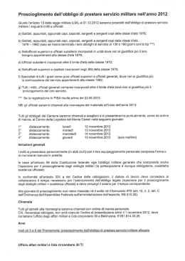 Proscioglimento dall`obbligo di prestare servizio militare nell`anno