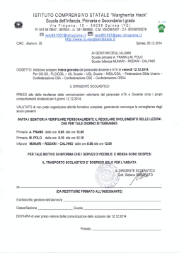 ISTITUTO COMPRENSIVO STATALE &ldquo;Margherita Hack&rdquo;