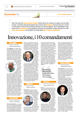 Innovazione, i 10 comandamenti