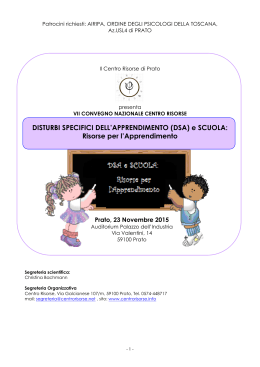 Programma Convegno DSA e Scuola 2015