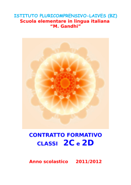 CONTRATTO FORMATIVO CLASSI 2C e 2D