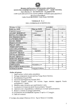 Verbale del consiglio d`istituto del 12/12/2013