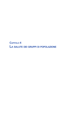 la salute dei gruppi di popolazione