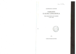 varianti e altra linguistica