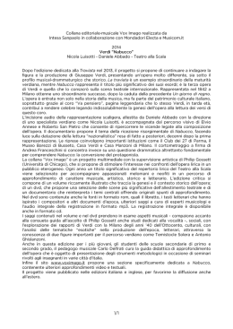 Collana editoriale-musicale Vox Imago realizzata da Intesa