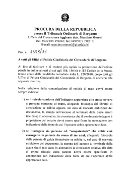 presso il Tribunale Ordinario di Bergamo