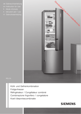 und Gefrierkombination Fridge-freezer R&eacute;frig&eacute;rateur