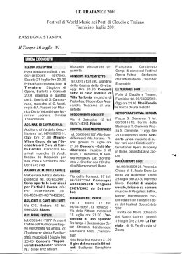 Il Tempo 16 luglio `01 - Scuola Popolare di Musica Donna Olimpia