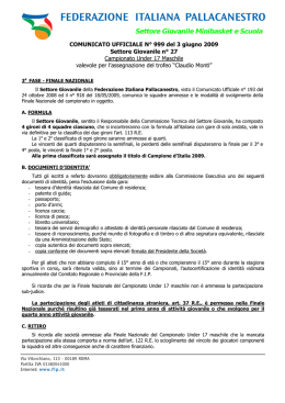 Informazioni e Calendario Partite
