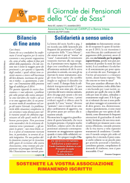 Novembre - Associazione Pensionati Cariplo