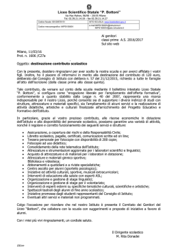 comunicazione destinazione contributo scolastico