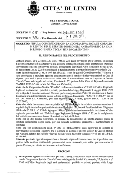 stipula convenzione con la cooperativa sociale