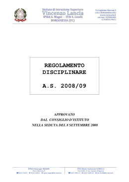 regolamento disciplinare as 2008/09