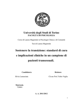 Sostenere la transizione