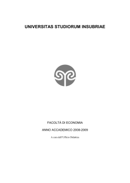 Guida dello studente - Università degli Studi dell`Insubria