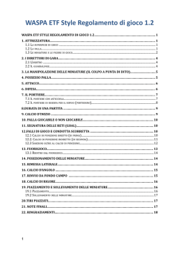 WASPA ETF Style Regolamento di gioco 1.2