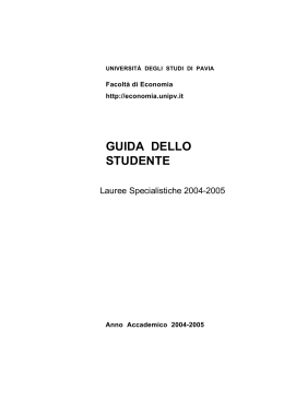 AA 2004-2005 - Università degli studi di Pavia