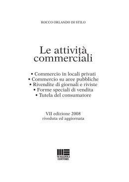 Le attivit&agrave; commerciali