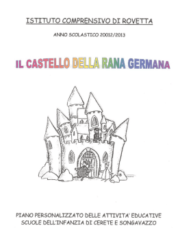 Progetto Educativo-Didattico infanzia di CERETE e SONGAVAZZO