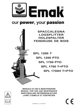 SPL 1200 T - SPL 1200 PTO - SPL 1700 PTO - SPL - Oleo-Mac