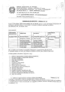 Verbale CI n_12 &ndash; 29 ottobre 2014