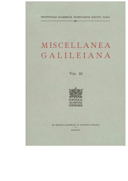 MISCELLANEA GALILEIANA