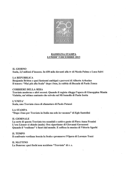rassegna stampa - Teatro Comunale di Bologna