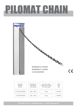 BARRIERA A CATENA BARRI&Egrave;RE &Agrave; CHA&Icirc;NE CHAIN
