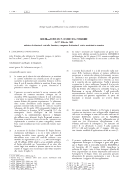 Regolamento 2003/415/CE