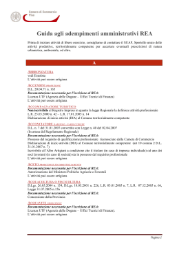 guida iscrizione rea - Camera di commercio di Pisa