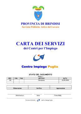 Carta dei Servizi - Provincia di Brindisi